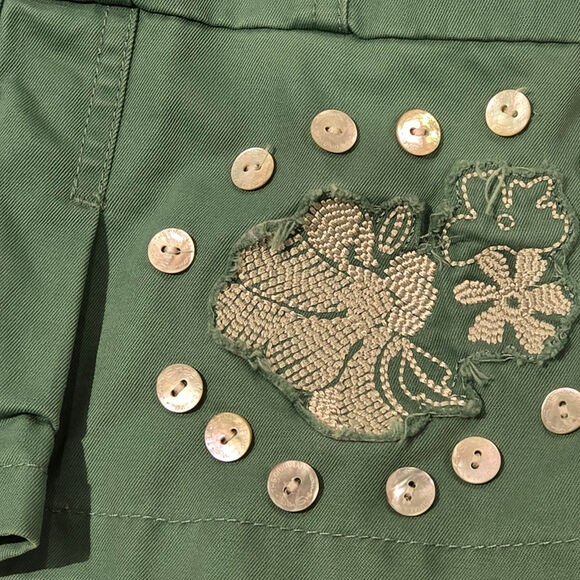 Vintage Ben Sherman "Too Much 2 Young" XL Embellished Military Jacket Punk Ska - Picture 7 of 16